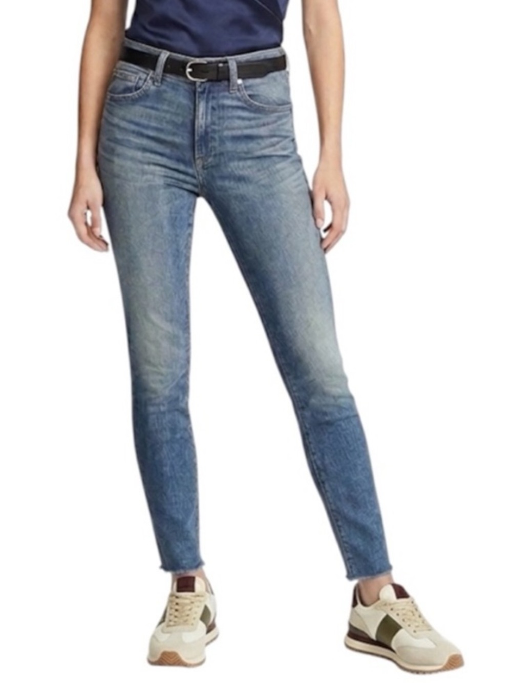 rag & bone Women Skinny Blue Jeans Size 26 Straight Leg Zipper Closure